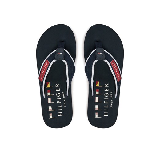 Japonki Tommy Hilfiger Patch Hilfiger Beach Sandal FM0FM05435 Granatowy ze sklepu eobuwie.pl w kategorii Klapki męskie - zdjęcie 182078110
