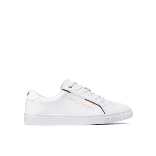 Sneakersy Tommy Hilfiger Signature Sneaker FW0FW06322 Biały ze sklepu eobuwie.pl w kategorii Trampki damskie - zdjęcie 182078303