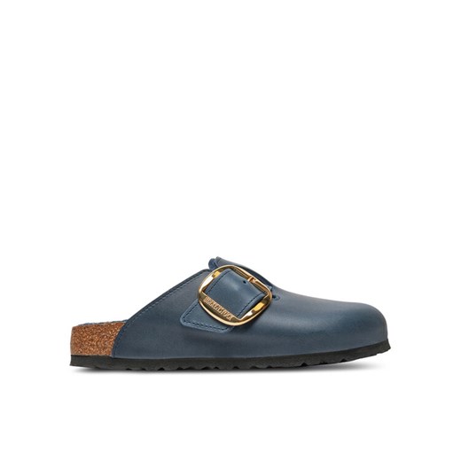 Klapki Birkenstock Boston Bb Shearling Leoi 1028014 Granatowy ze sklepu eobuwie.pl w kategorii Klapki damskie - zdjęcie 182078330