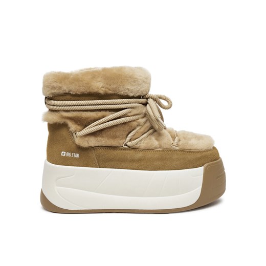 Śniegowce Big Star Shoes OO274A207 Beżowy ze sklepu eobuwie.pl w kategorii Śniegowce damskie - zdjęcie 182078331