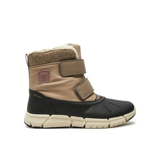 Śniegowce Geox J Flexyper Girl B Ab J46APC 054FU C0533 S Beżowy ze sklepu eobuwie.pl w kategorii Buty zimowe dziecięce - zdjęcie 182078843