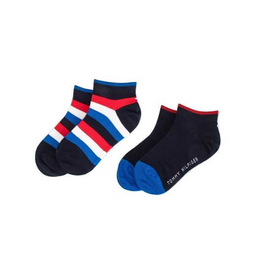 Zestaw 2 par wysokich skarpet dziecięcych Tommy Hilfiger 354010001 Granatowy ze sklepu eobuwie.pl w kategorii Skarpetki dziecięce - zdjęcie 182078932
