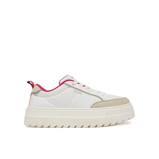 Sneakersy HUGO Lyssa Tenn 50536343 Biały ze sklepu eobuwie.pl w kategorii Buty sportowe damskie - zdjęcie 182078943