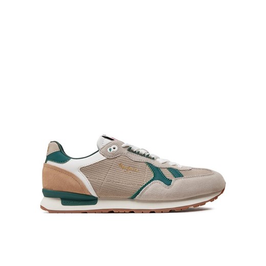 Sneakersy Pepe Jeans Brit Retro M PMS40004 Écru ze sklepu eobuwie.pl w kategorii Buty sportowe męskie - zdjęcie 182079130