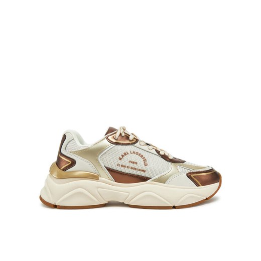 Sneakersy KARL LAGERFELD Komet KL65638M Złoty ze sklepu eobuwie.pl w kategorii Buty sportowe damskie - zdjęcie 182079241
