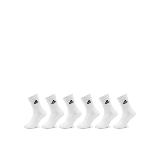 Skarpety wysokie unisex adidas Cushioned Sportswear Crew Socks 6 Pairs HT3453 Biały ze sklepu eobuwie.pl w kategorii Skarpetki damskie - zdjęcie 182079254