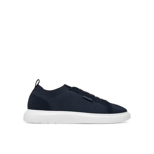 Sneakersy Tommy Hilfiger Light Cupsole Knit Seasonal FM0FM05403 Granatowy ze sklepu eobuwie.pl w kategorii Buty sportowe męskie - zdjęcie 182079341