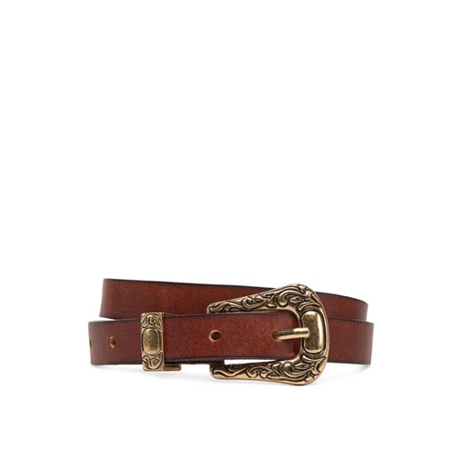 Pasek Damski ONLY Onlty Slim Leather Wester Jeans Belt Acc 15338269 Brązowy ze sklepu eobuwie.pl w kategorii Paski damskie - zdjęcie 182079611