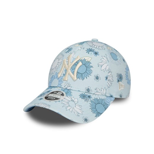 Czapka z daszkiem New Era Wmns Floral Aop 940 Nyy 60435004 Niebieski ze sklepu eobuwie.pl w kategorii Czapki z daszkiem damskie - zdjęcie 182079690