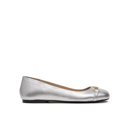 Baleriny LOVE MOSCHINO JA11011G1MIF090B Srebrny ze sklepu eobuwie.pl w kategorii Balerinki - zdjęcie 182079811