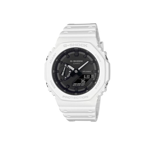 Zegarek G-Shock GA-2100-7AER Biały ze sklepu eobuwie.pl w kategorii Zegarki - zdjęcie 182080311