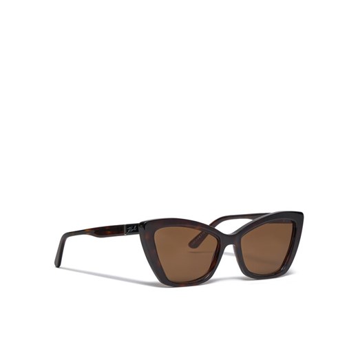 Okulary przeciwsłoneczne KARL LAGERFELD KL6105S Brązowy ze sklepu eobuwie.pl w kategorii Okulary przeciwsłoneczne damskie - zdjęcie 182080333