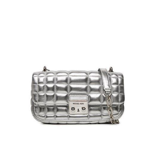 Torebka MICHAEL Michael Kors 30S4S2RL5K Srebrny ze sklepu eobuwie.pl w kategorii Kopertówki - zdjęcie 182080613