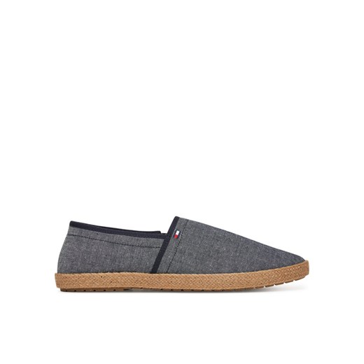 Espadryle Tommy Hilfiger Hilfiger Chambray Espadrille FM0FM05391 Niebieski ze sklepu eobuwie.pl w kategorii Espadryle męskie - zdjęcie 182080704