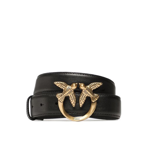 Pasek Damski Pinko Love Berry H3 Belt PE 23 PLT01 100125 A0F1 Czarny ze sklepu eobuwie.pl w kategorii Paski damskie - zdjęcie 182080744