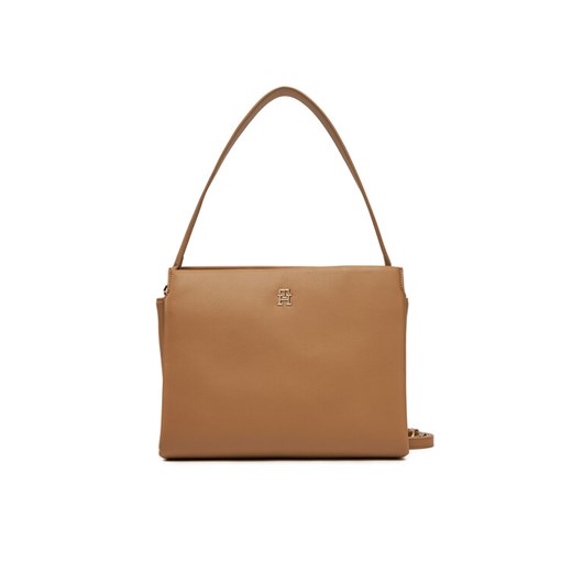 Torebka Tommy Hilfiger Th Legacy Med Satchel AW0AW17173 Brązowy ze sklepu eobuwie.pl w kategorii Torebki damskie - zdjęcie 182081060