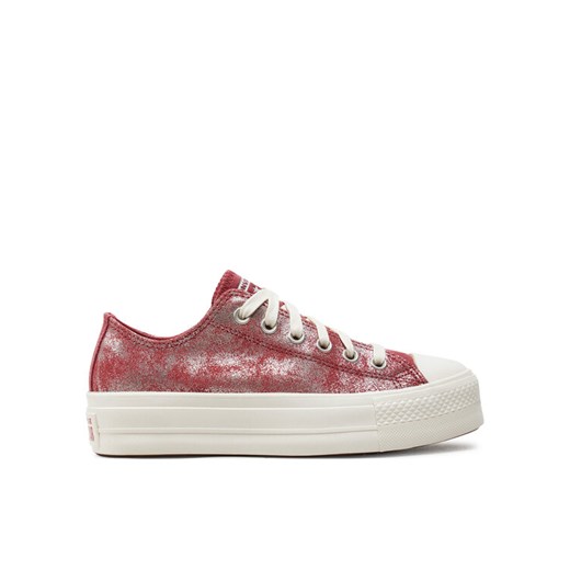 Trampki Converse Chuck Taylor All Star Lift Platform Suede Shimmer A11634C Różowy ze sklepu eobuwie.pl w kategorii Trampki damskie - zdjęcie 182081511