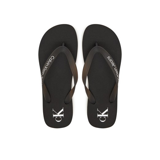 Japonki Calvin Klein Jeans Beach Sandal Transparent Tpu YW0YW01829 Czarny ze sklepu eobuwie.pl w kategorii Klapki damskie - zdjęcie 182081541