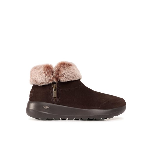 Botki Skechers On The Go Joy 144003/CHOC Brązowy ze sklepu eobuwie.pl w kategorii Botki - zdjęcie 182081633
