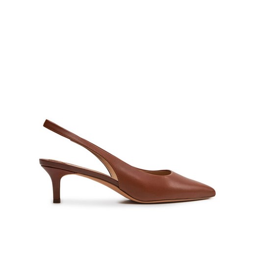 Sandały Lauren Ralph Lauren 802927937002 Brązowy ze sklepu eobuwie.pl w kategorii Czółenka - zdjęcie 182081731