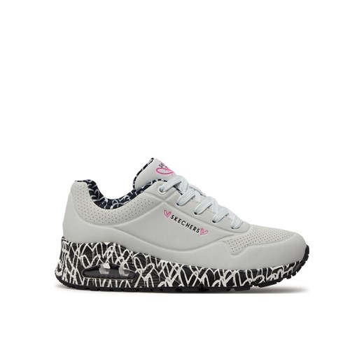 Sneakersy Skechers Loving Love 155506/WBK Biały ze sklepu eobuwie.pl w kategorii Buty sportowe damskie - zdjęcie 182081760