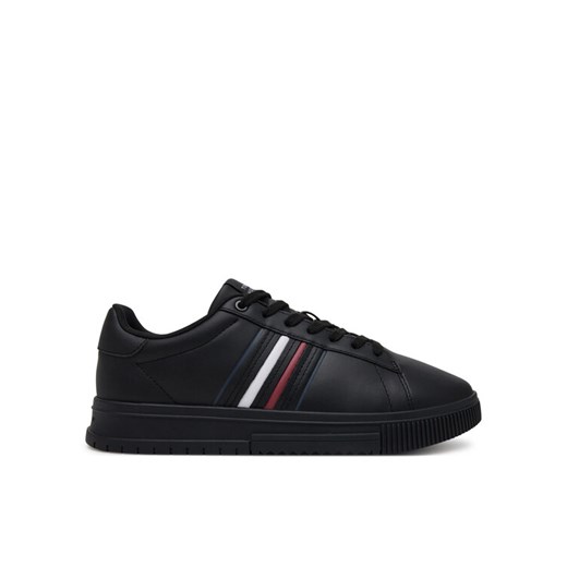 Sneakersy Tommy Hilfiger Modern Cupsole Stripes Lth FM0FM05406 Czarny ze sklepu eobuwie.pl w kategorii Buty sportowe męskie - zdjęcie 182081991