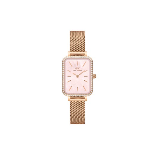 Zegarek Daniel Wellington Quadro Mesh DW00100669 Różowe złoto ze sklepu eobuwie.pl w kategorii Zegarki - zdjęcie 182082074