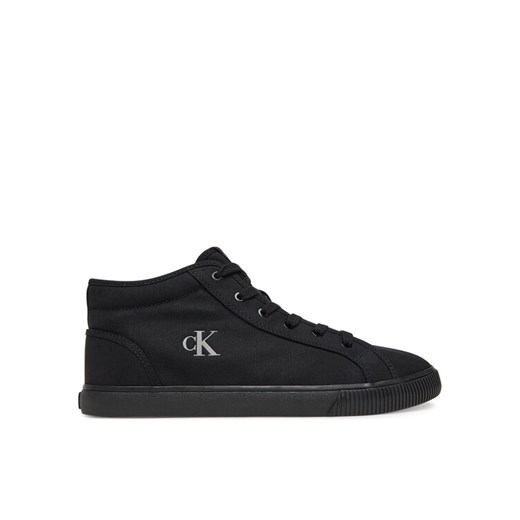Sneakersy Calvin Klein Jeans Ess Vulc Mid Mg Canvas YM0YM01210 Czarny ze sklepu eobuwie.pl w kategorii Trampki męskie - zdjęcie 182082103