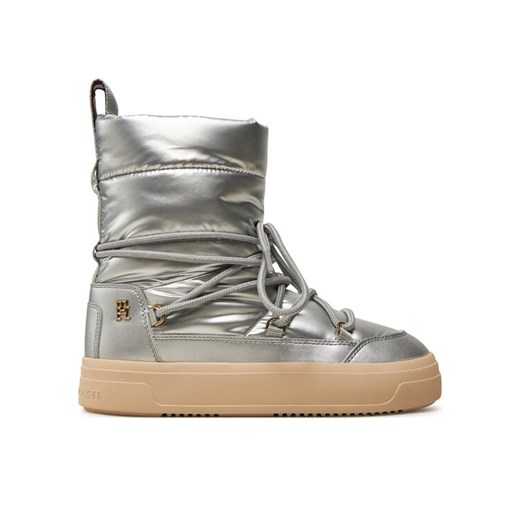 Śniegowce Tommy Hilfiger FW0FW08442 Srebrny ze sklepu eobuwie.pl w kategorii Śniegowce damskie - zdjęcie 182082144