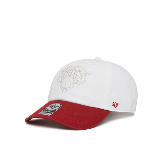 Czapka z daszkiem 47 Brand NBA New York Knicks '47 x Tommy Hilfiger Courtside '47 Clean Up THCCU175GWL Biały ze sklepu eobuwie.pl w kategorii Czapki z daszkiem męskie - zdjęcie 182082152