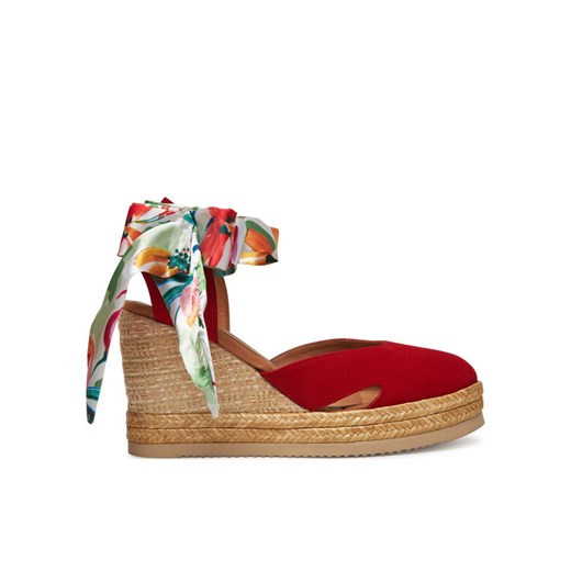 Espadryle Unisa Cibolo Ks Czerwony ze sklepu eobuwie.pl w kategorii Espadryle damskie - zdjęcie 182082314