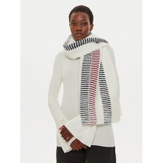 Szalik Tommy Hilfiger Varsity AW0AW16653 Écru ze sklepu eobuwie.pl w kategorii Szaliki i chusty damskie - zdjęcie 182082523