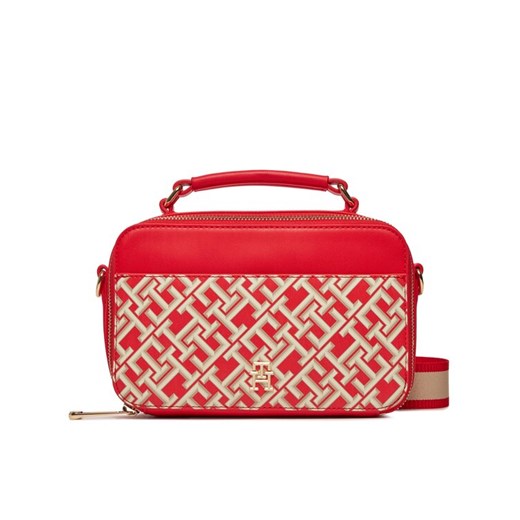 Torebka Tommy Hilfiger Iconic Tommy Camera Bag Mono AW0AW16083 Czerwony ze sklepu eobuwie.pl w kategorii Listonoszki - zdjęcie 182082532