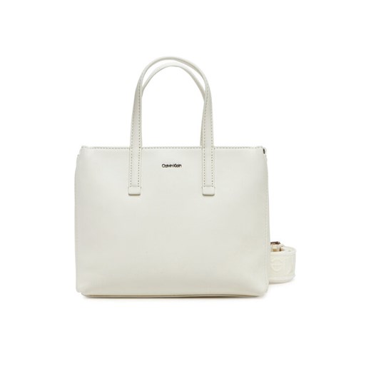 Torebka Calvin Klein Ck Must Small Tote K60K612904 Écru ze sklepu eobuwie.pl w kategorii Torebki damskie - zdjęcie 182082580