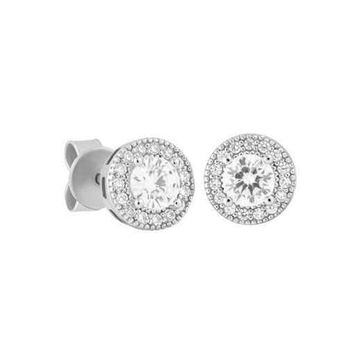 Kolczyki ICED STUFF Diamond Stud Baguette Białe złoto ze sklepu eobuwie.pl w kategorii Kolczyki - zdjęcie 182082963