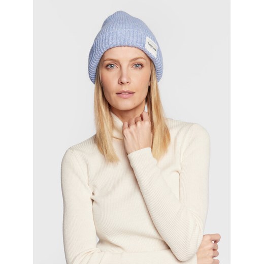 Czapka Tommy Jeans Elevated AW0AW14079 Błękitny ze sklepu eobuwie.pl w kategorii Czapki zimowe damskie - zdjęcie 182083044