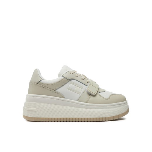 Sneakersy Tommy Jeans Tjw Retro Basket Flatform Velcro EN0EN02573 Écru Tommy Jeans 40 eobuwie.pl