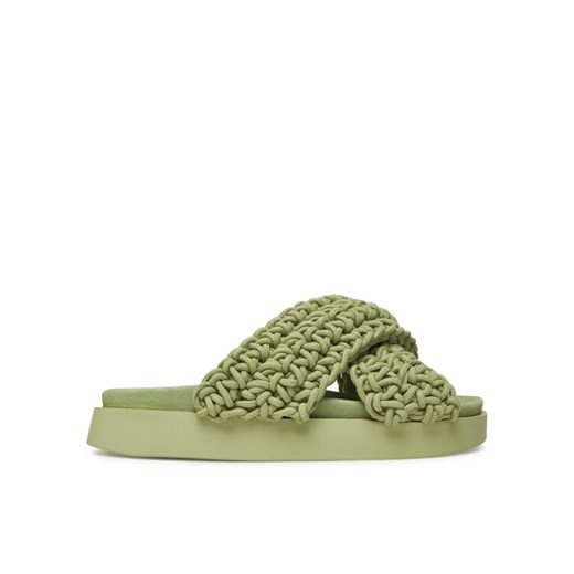 Klapki Inuikii Woven 70104-105 Zielony ze sklepu eobuwie.pl w kategorii Klapki damskie - zdjęcie 182083330