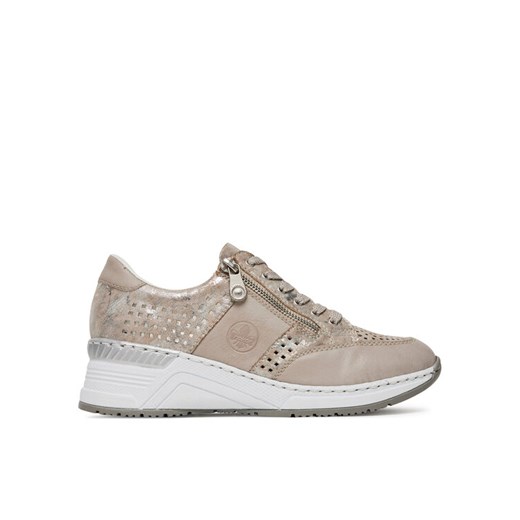 Sneakersy Rieker N4327-80 Beżowy ze sklepu eobuwie.pl w kategorii Buty sportowe damskie - zdjęcie 182083581