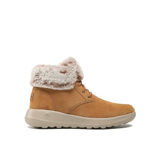 Botki Skechers Plush Dreams 144042/CSNT Brązowy ze sklepu eobuwie.pl w kategorii Botki - zdjęcie 182083640
