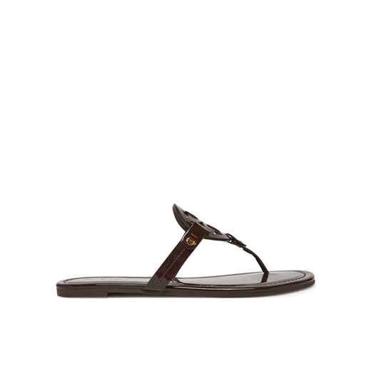 Japonki Tory Burch 11743 Brązowy ze sklepu eobuwie.pl w kategorii Klapki damskie - zdjęcie 182083694