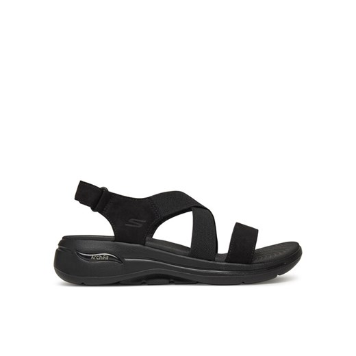 Sandały Skechers Go Walk Arch Fit Sandal-Treasured 140257/BBK Czarny ze sklepu eobuwie.pl w kategorii Sandały damskie - zdjęcie 182083814