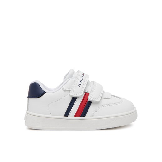 Sneakersy Tommy Hilfiger Stripes Low Cut Velcro Sneaker T1X9-33839-1355 M Biały ze sklepu eobuwie.pl w kategorii Buty sportowe dziecięce - zdjęcie 182083903