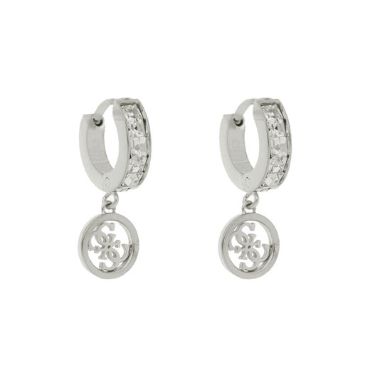 Kolczyki Guess Huggie Me JUBE03 147JW Srebrne rodowanie ze sklepu eobuwie.pl w kategorii Kolczyki - zdjęcie 182083960