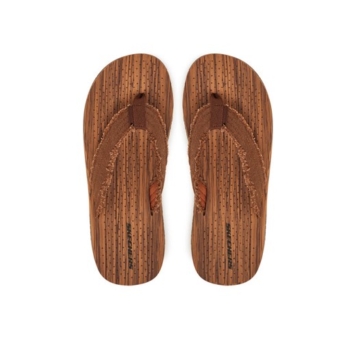 Japonki Skechers Tantric-Fritz 205098/BRN Brązowy ze sklepu eobuwie.pl w kategorii Klapki męskie - zdjęcie 182084193