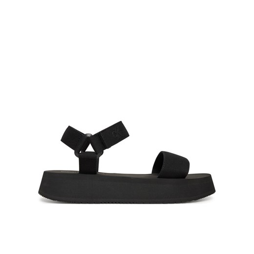 Sandały Calvin Klein Jeans Sandal Velcro Webbing Mg YW0YW01693 Czarny ze sklepu eobuwie.pl w kategorii Sandały damskie - zdjęcie 182084331