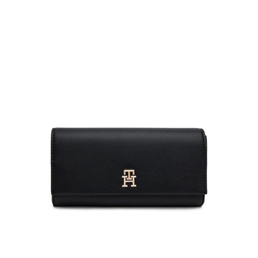 Duży Portfel Damski Tommy Hilfiger Th Legacy Flap Lrg Wallet AW0AW17267 Czarny ze sklepu eobuwie.pl w kategorii Portfele damskie - zdjęcie 182085081