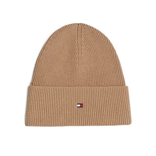 Czapka Tommy Hilfiger Essential AW0AW16637 Beżowy ze sklepu eobuwie.pl w kategorii Czapki zimowe damskie - zdjęcie 182085271