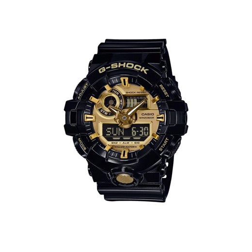 Zegarek G-Shock GA-710GB-1AER Czarny ze sklepu eobuwie.pl w kategorii Zegarki - zdjęcie 182085511
