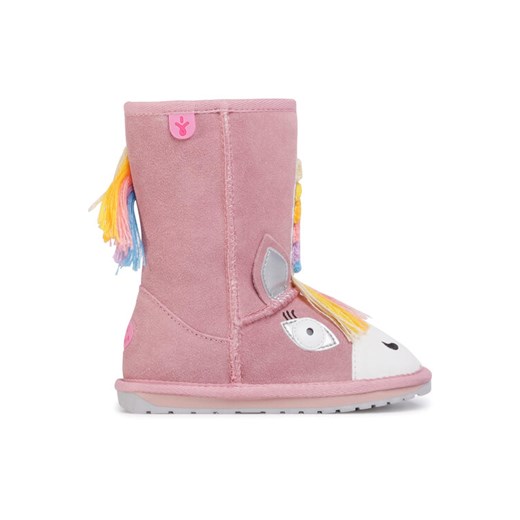 Śniegowce EMU Australia Magical Unicorn K12408 Różowy ze sklepu eobuwie.pl w kategorii Buty zimowe dziecięce - zdjęcie 182085513